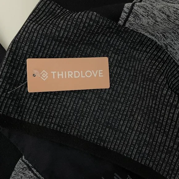Thirdlove Black Grey Flex Seamless Compression Leggings NEW WITH TAGS - Picture 6 of 8